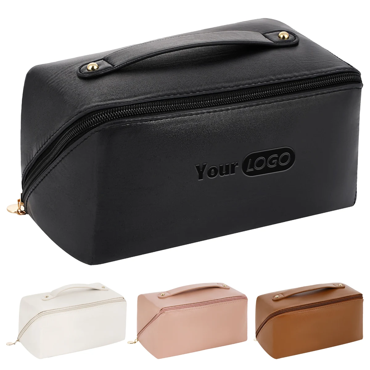 Pu Large Capacity Portable Toiletry And Makeup Bag 1