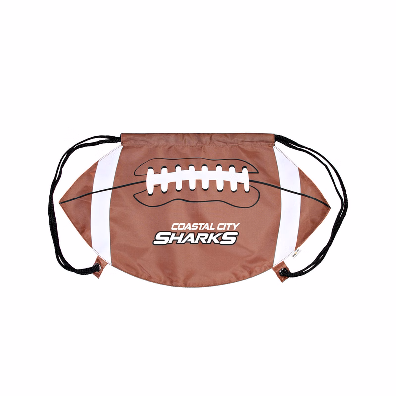 Football Drawstring Bag