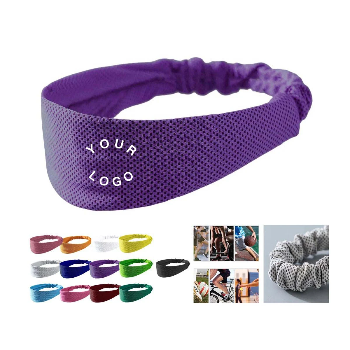 Cooling Polyester Sports Headband for Athletes 1