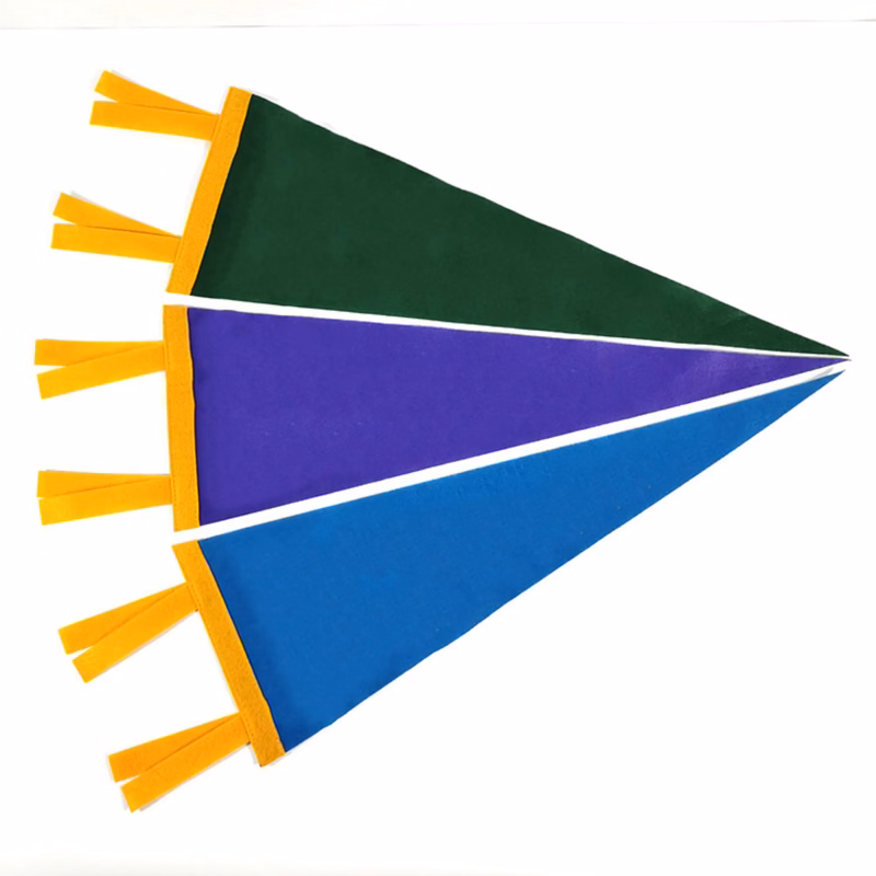 Custom Full Color Triangle Felt Pennat Flags