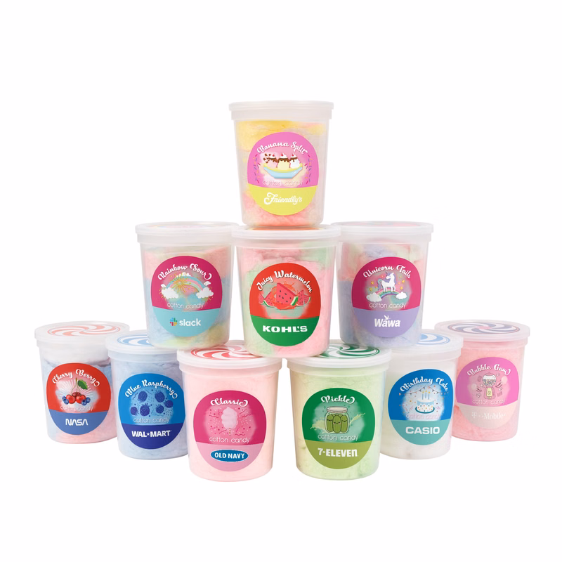 Cotton Candy Tub with Custom Label