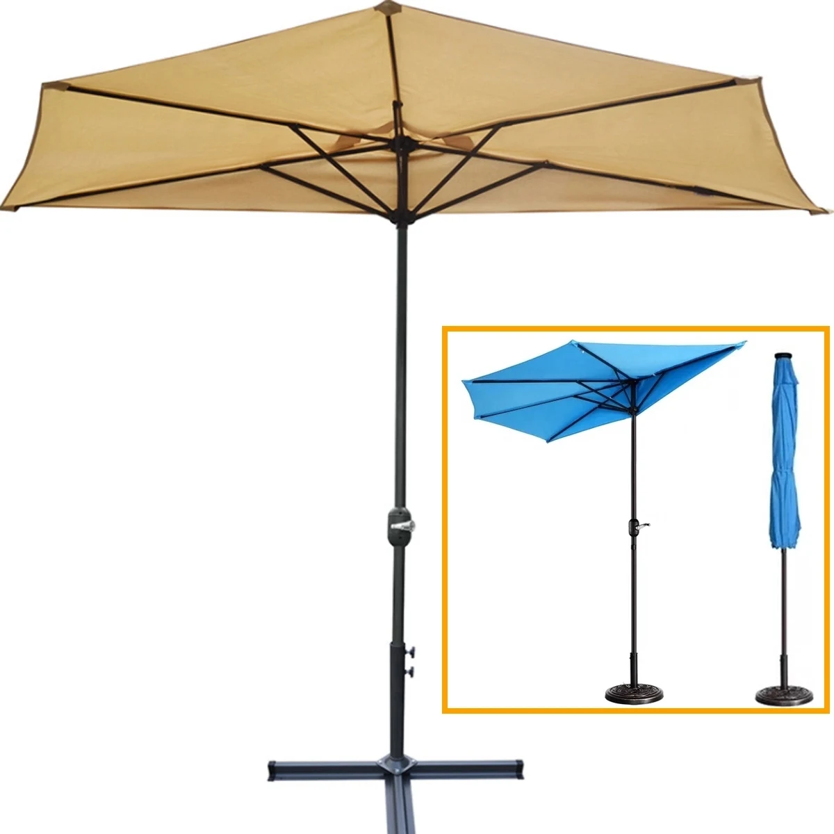 Half Canopy Patio Umbrella 1