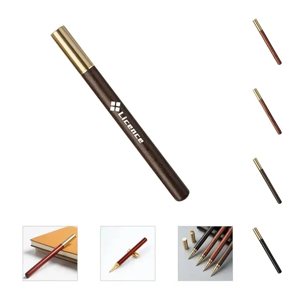 Custom Wood Rollerball Pen with Brass Tip — Executive Gift for Discerning Professionals 1