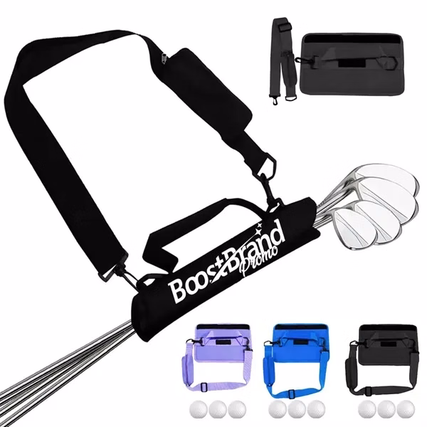 Custom Lightweight Portable Golf Club Shoulder Bag with Ball Holder — Executive Promo
