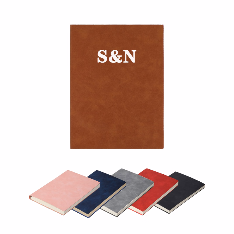 Hardcover A5 leather notebook