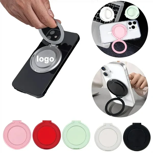 Custom Metal Ring Phone Stand With 360 Rotation & Magnetic Base — Hands-Free Grip 1