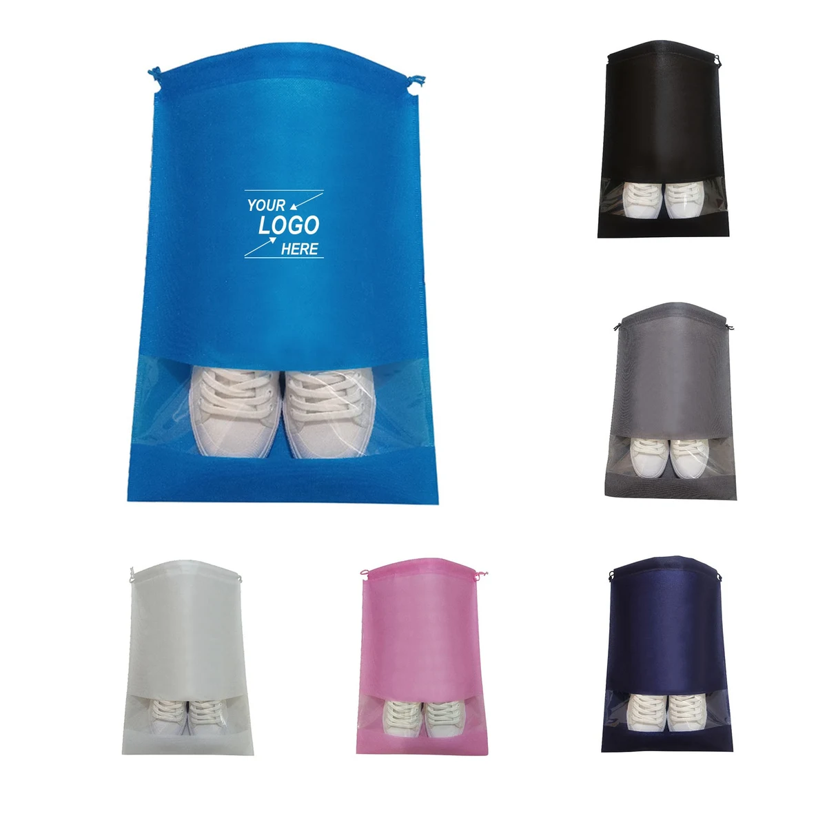 Travel Shoe Bag Non-Woven Drawstring Pouch 1
