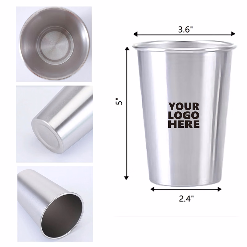 Large-Capacity 17 OZ Stainless Pint Drinking Cup