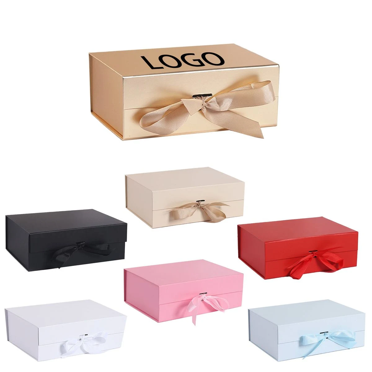 Ribbon Bow Flip Top Present Box 1