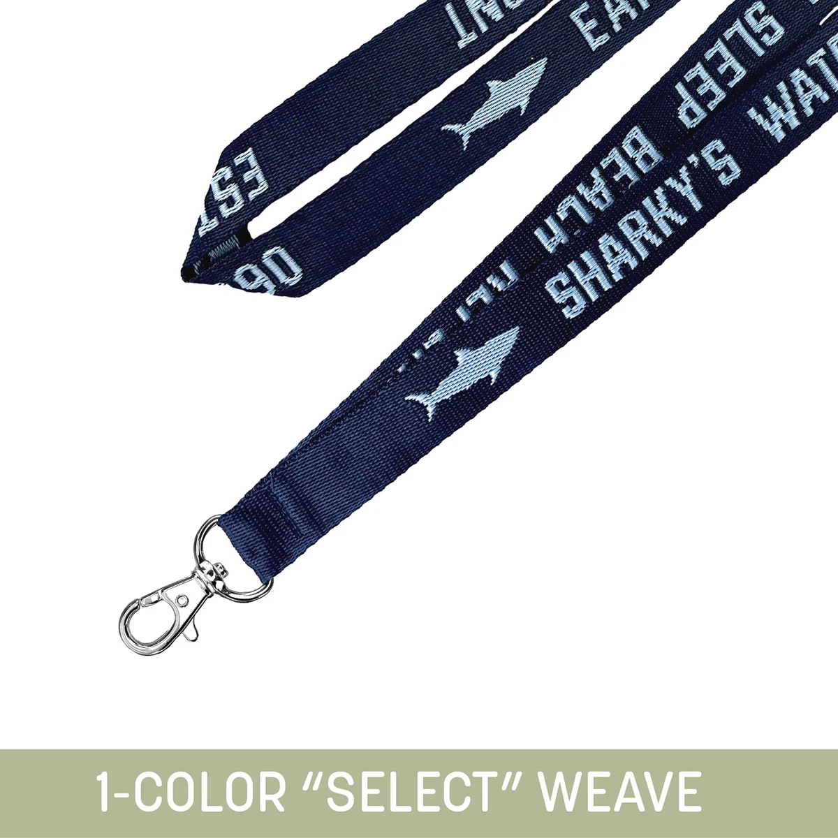 1" Woven Lanyard w/ Lobster Claw - "Select" Weave 1