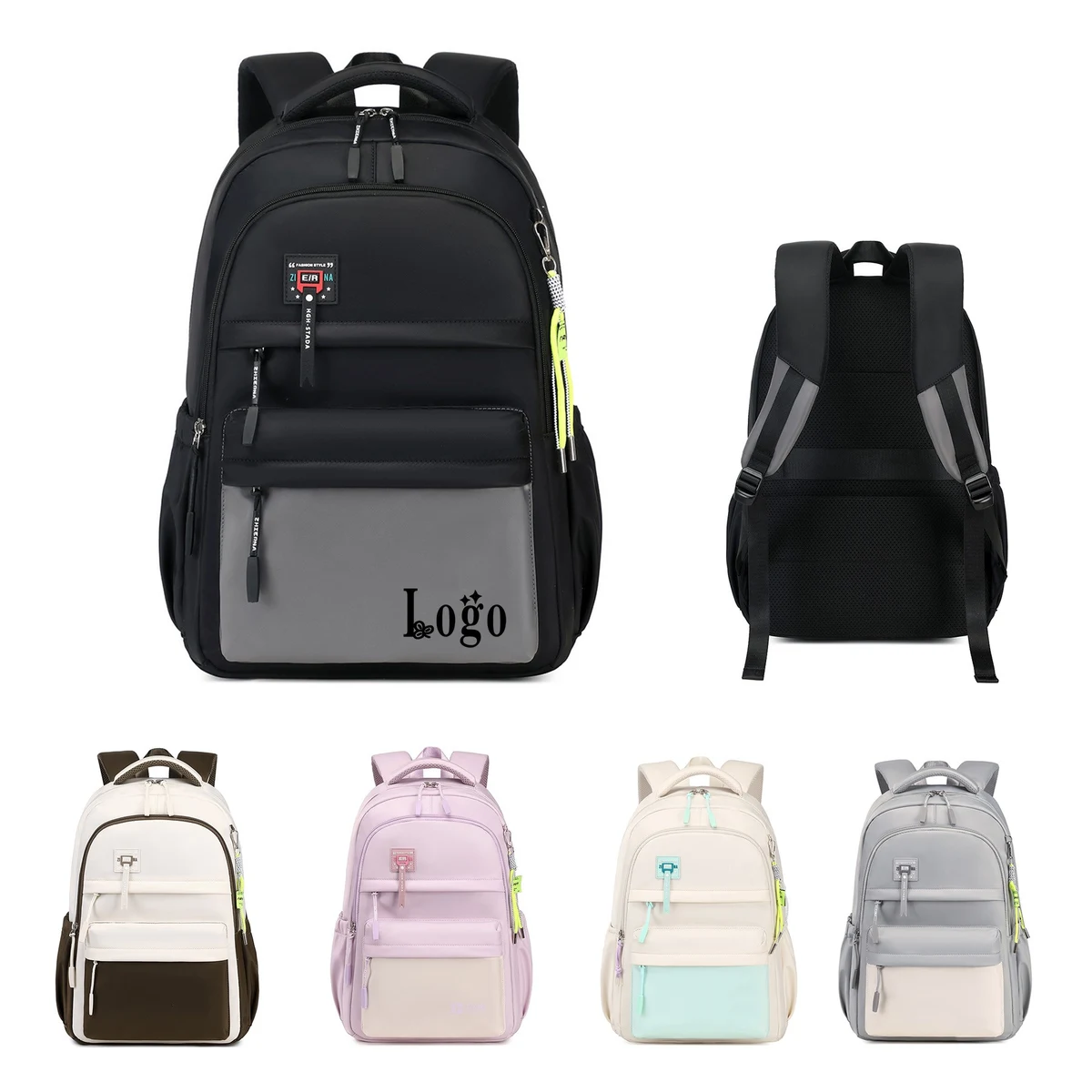 College Waterproof Backpack With Laptop Interlayer 1