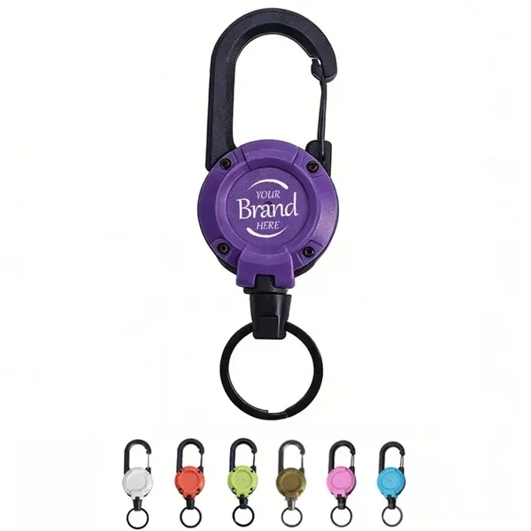 Custom Retractable Badge Buckle Keychain — Portable ID Card Holder & Accessory 1