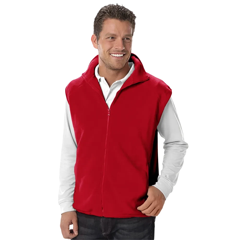 Adult Micro Fleece Zip Front Vest 1