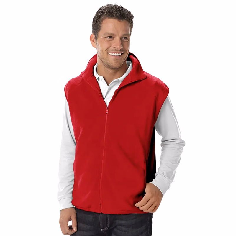 Adult Micro Fleece Zip Front Vest