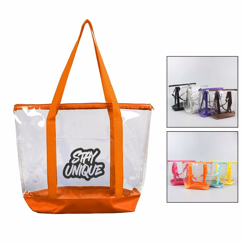 Clear Tote Bag With Pocket
