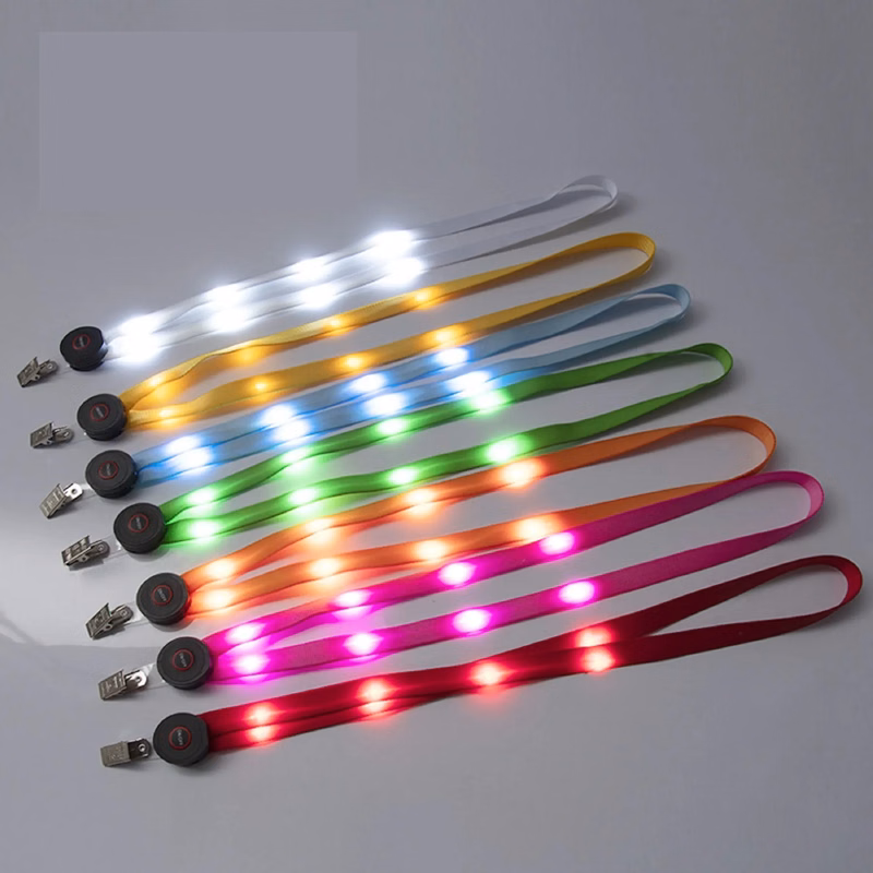 Round LED Flashing Lanyard