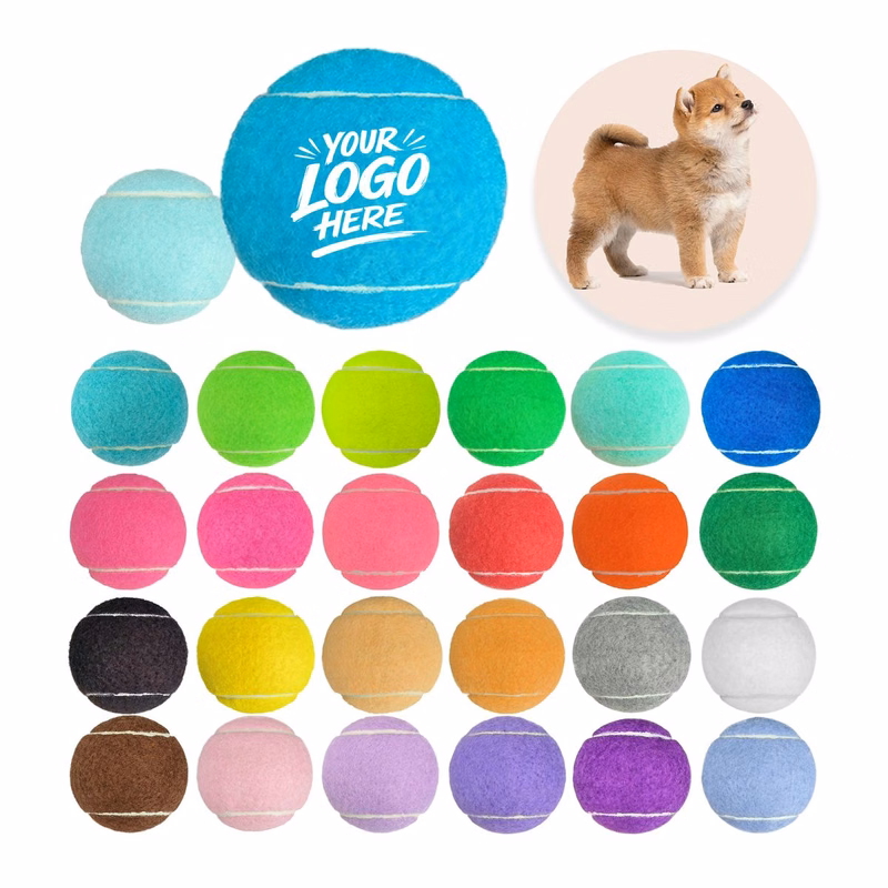 Custom Felt Rubber Dog Fetch Ball Toy