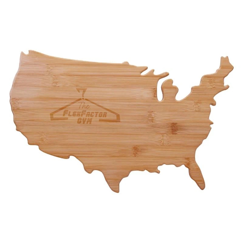 USA Shape Bamboo Cutting Board 1