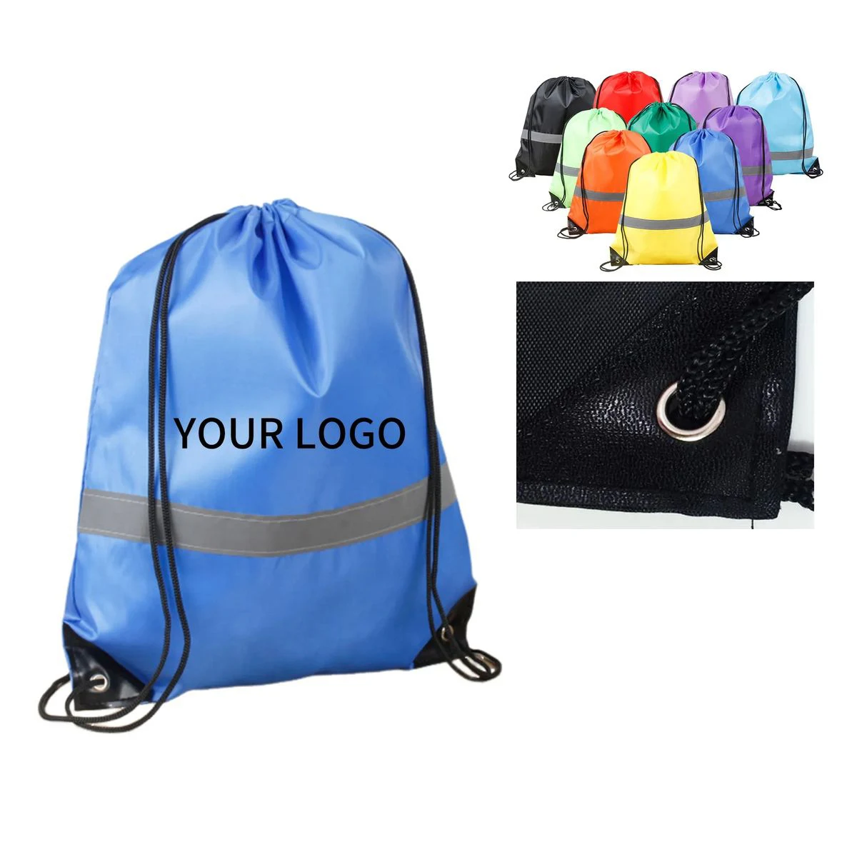 Lightweight Neon Drawstring Bag for Gym or School 1