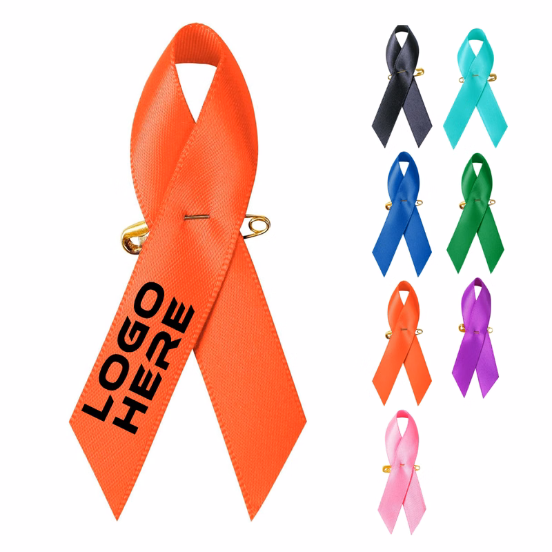 Multicolor Awareness Ribbon Lapel Pin - Full Color