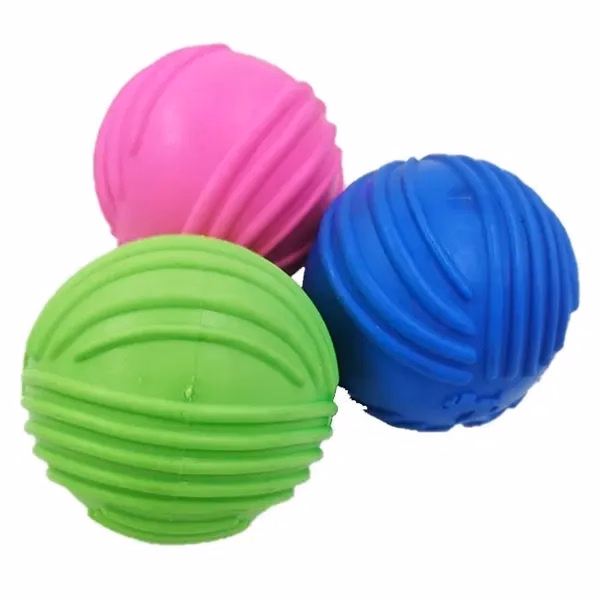 Custom Squeaky Rubber Dog Ball with Bright Colors — Non-Toxic Pet Play & Training Toy
