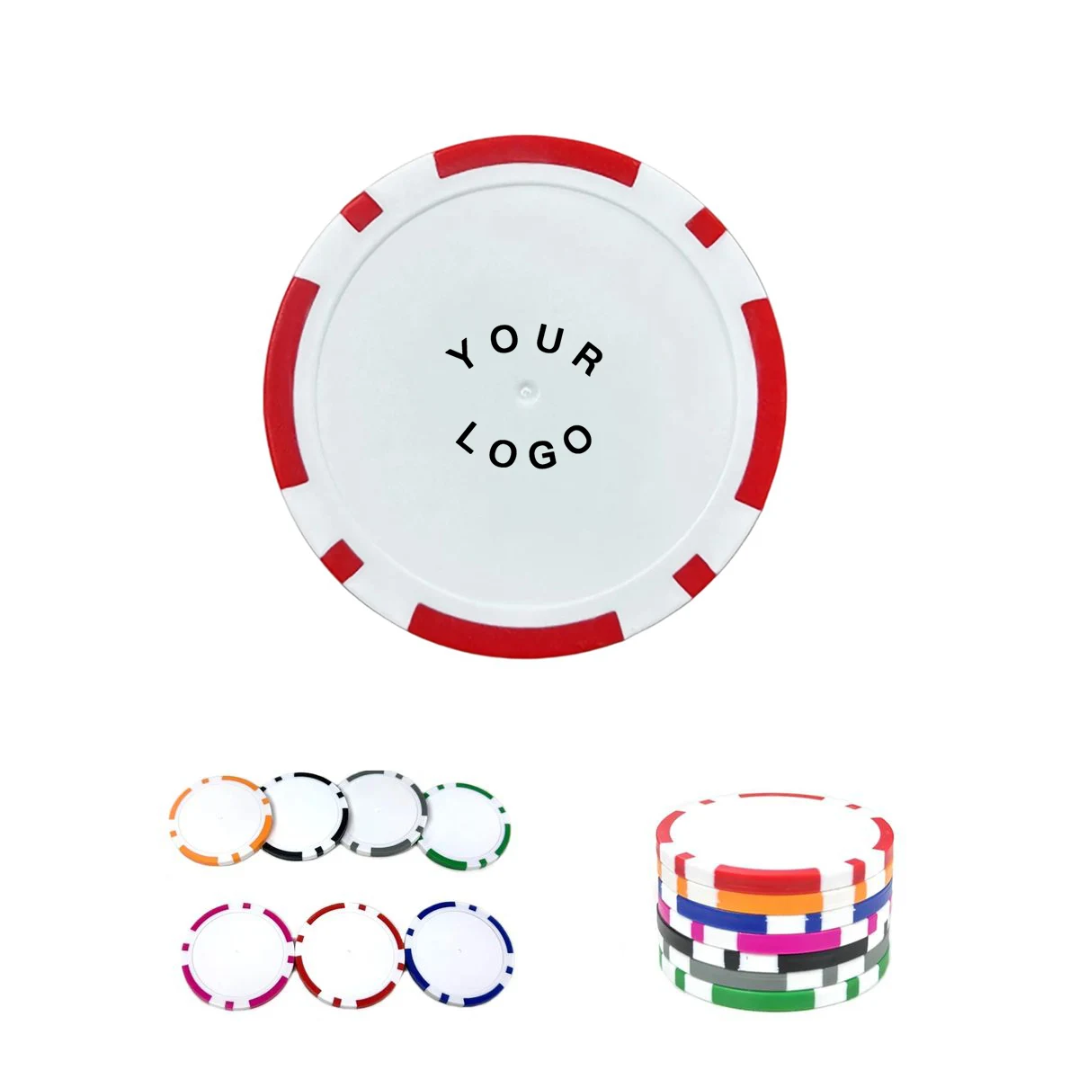 Striped Dice Poker Chips with Iron Center 1