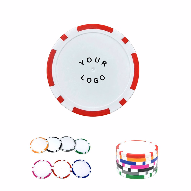 Striped Dice Poker Chips with Iron Center