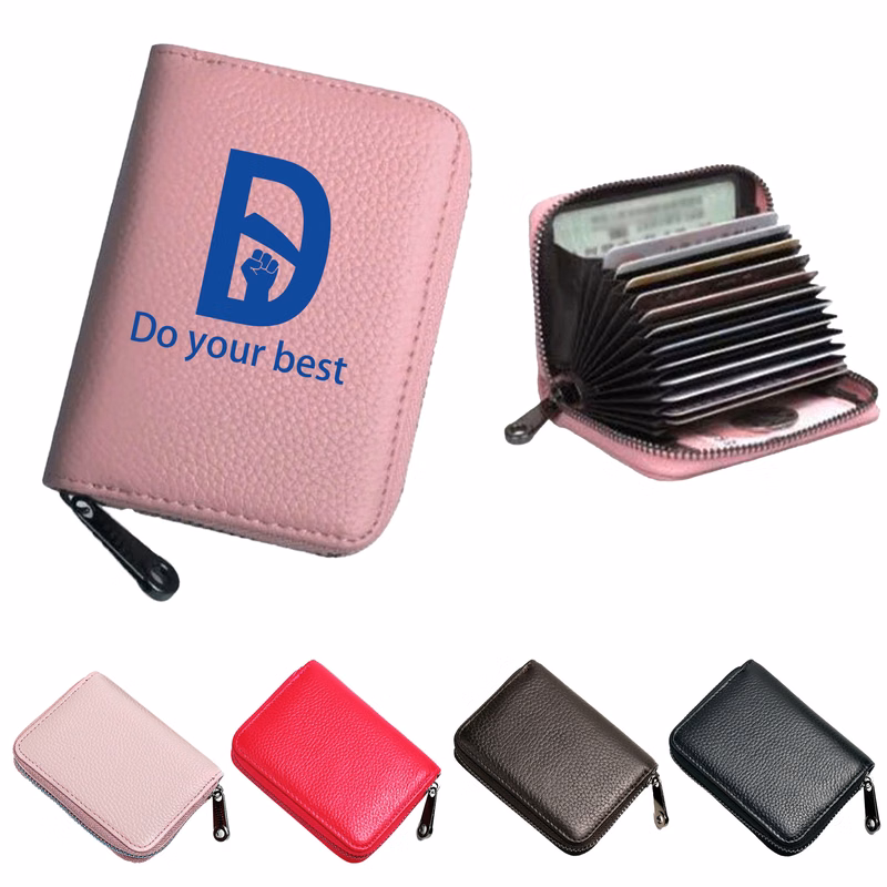 PU Leather Credit Card Wallet MOQ 100