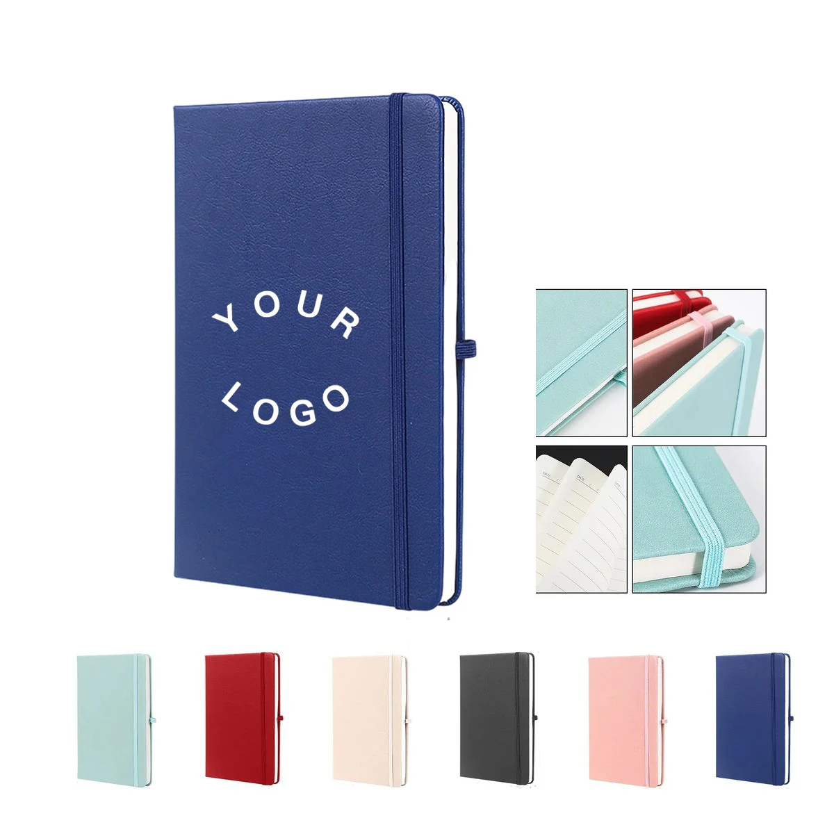 PU Leather Business Notebook with Elastic Closure 1