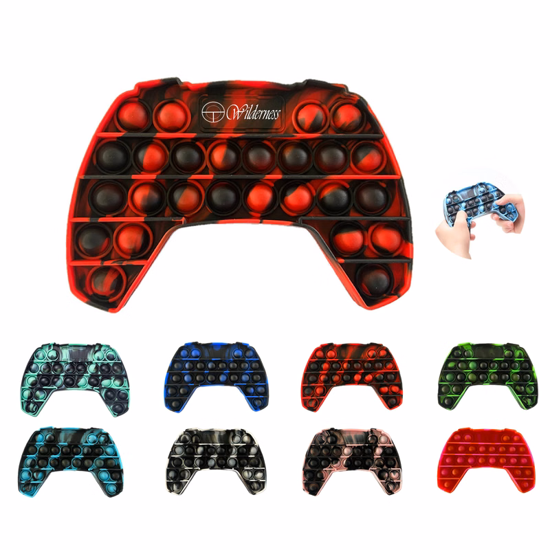 Multi Color Gamepad Shape Silicone Push Bubble Fidget Toy