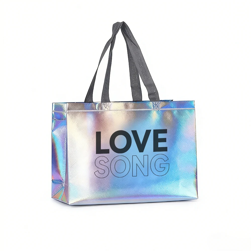 Rainbow laser shopping tote 1