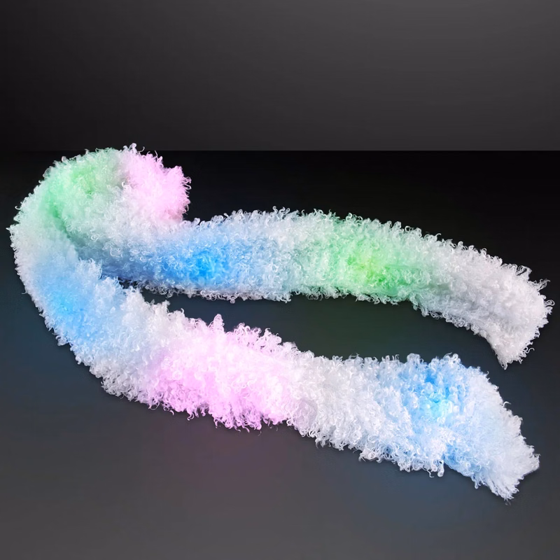 LED Scarf with Multicolor Lights, 5 Feet Long