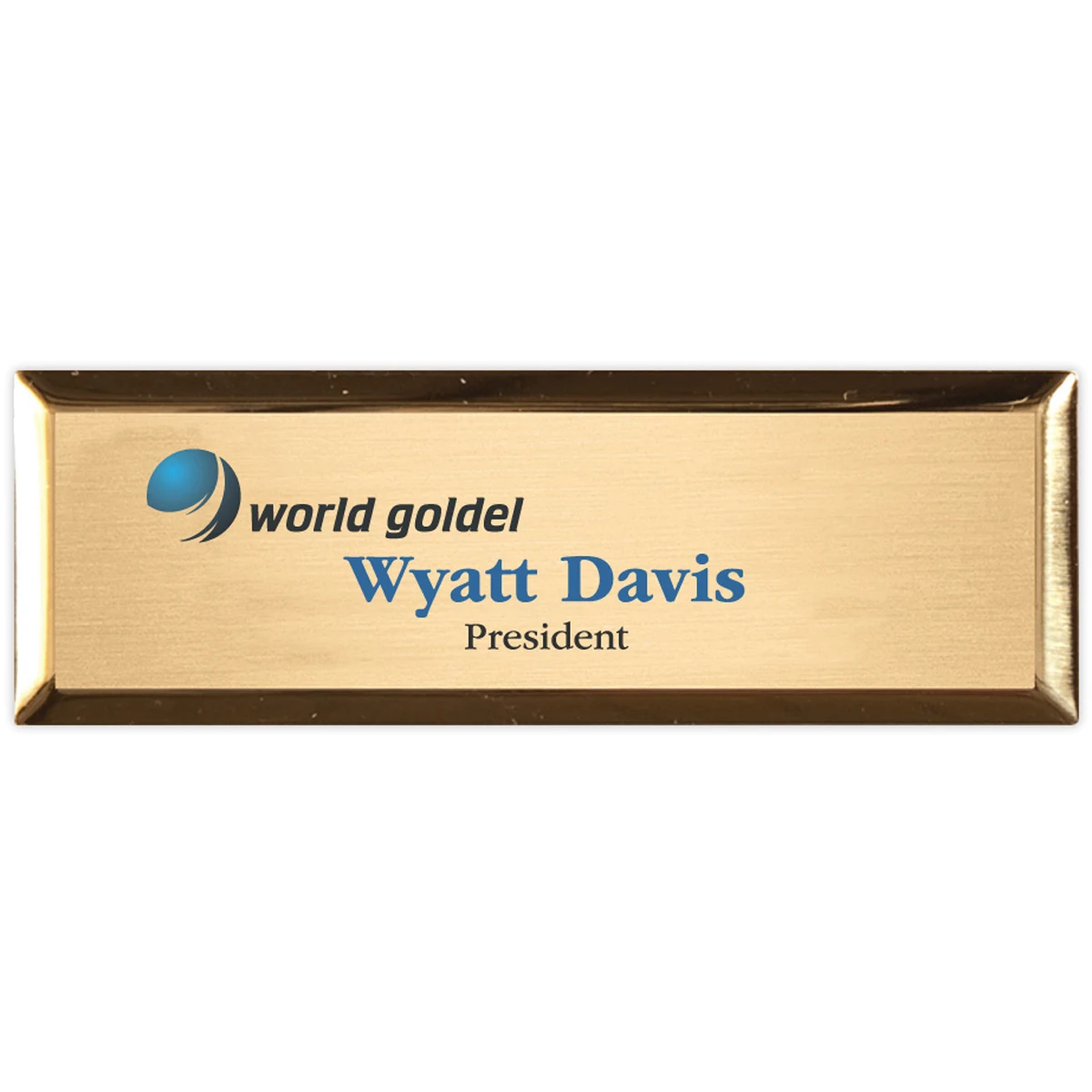 Aspen Metal Executive Name Badge (Standard Size 1" x 3") 1