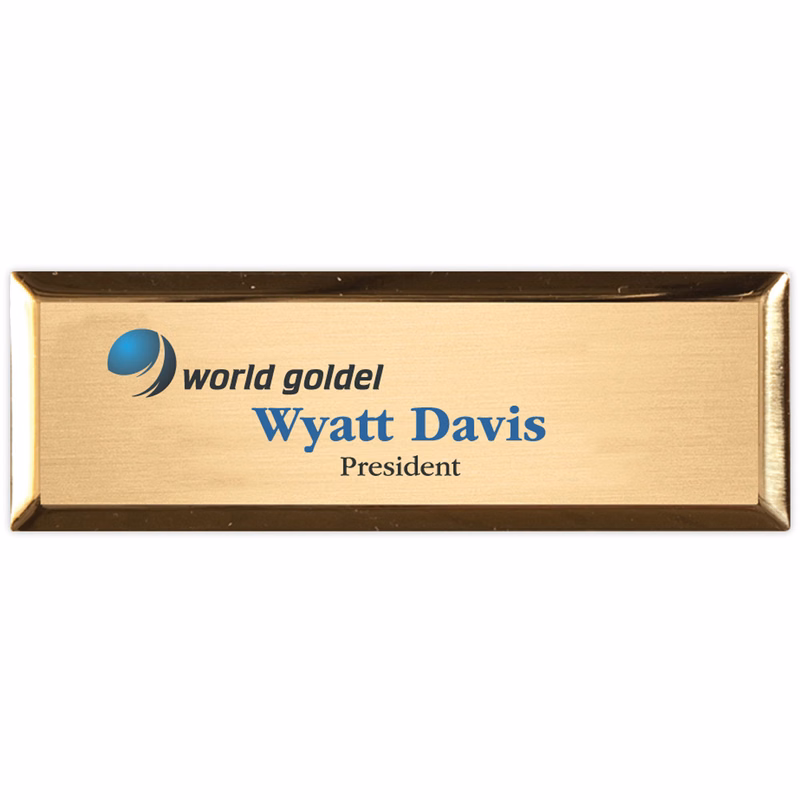Aspen Metal Executive Name Badge (Standard Size 1" x 3")