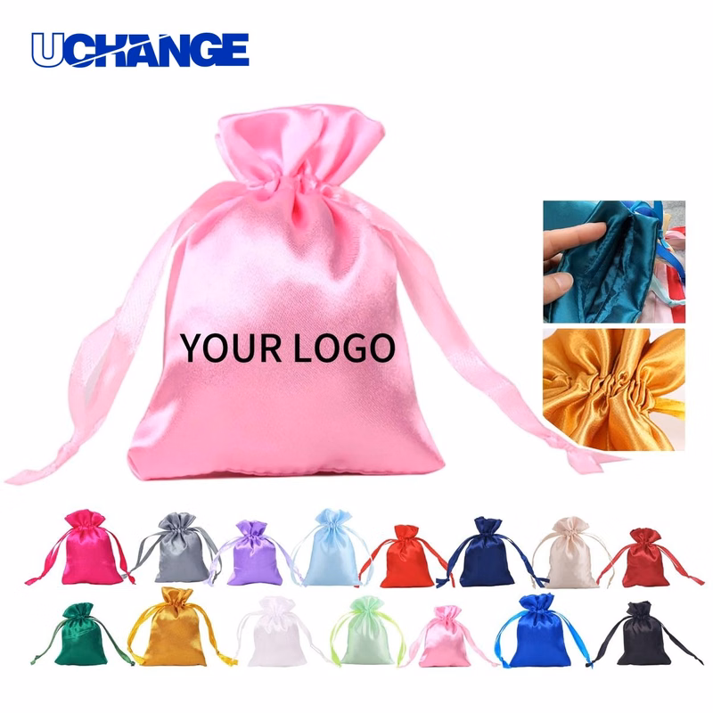 Satin Jewelry Bag Pouch with Custom Print