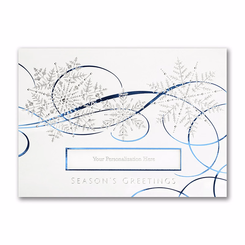 Swirling Ice Die Cut Card