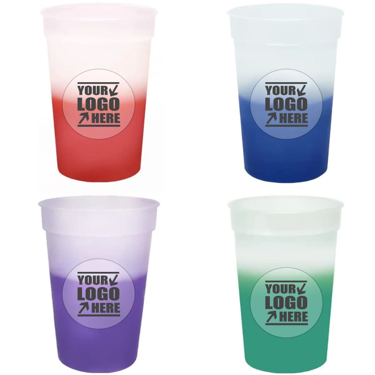 Custom Reusable BPA FREE Color Changing Stadium Cup 1