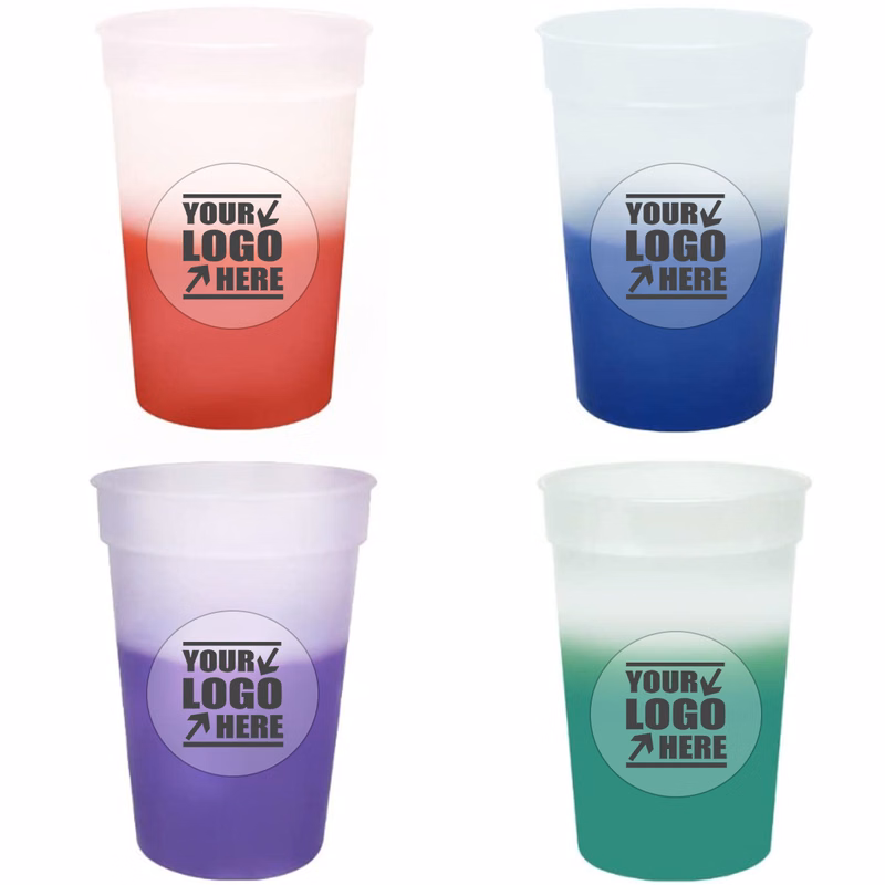 Custom Reusable BPA FREE Color Changing Stadium Cup