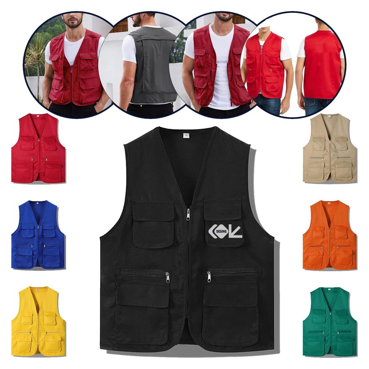 MOQ 50pcs Multi-Function Safety Vest 1