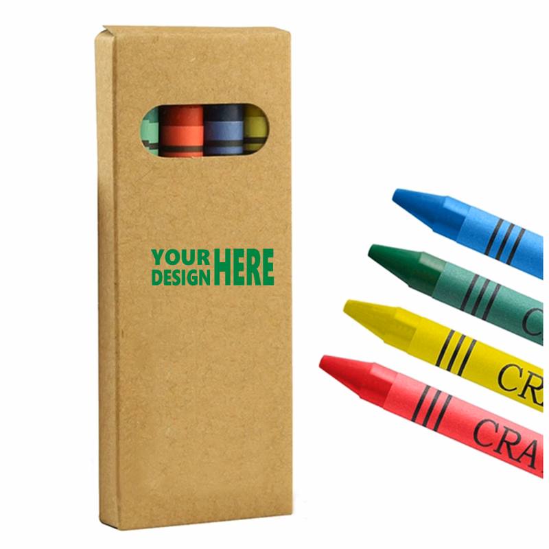 4 Pack Crayons In Paper Case