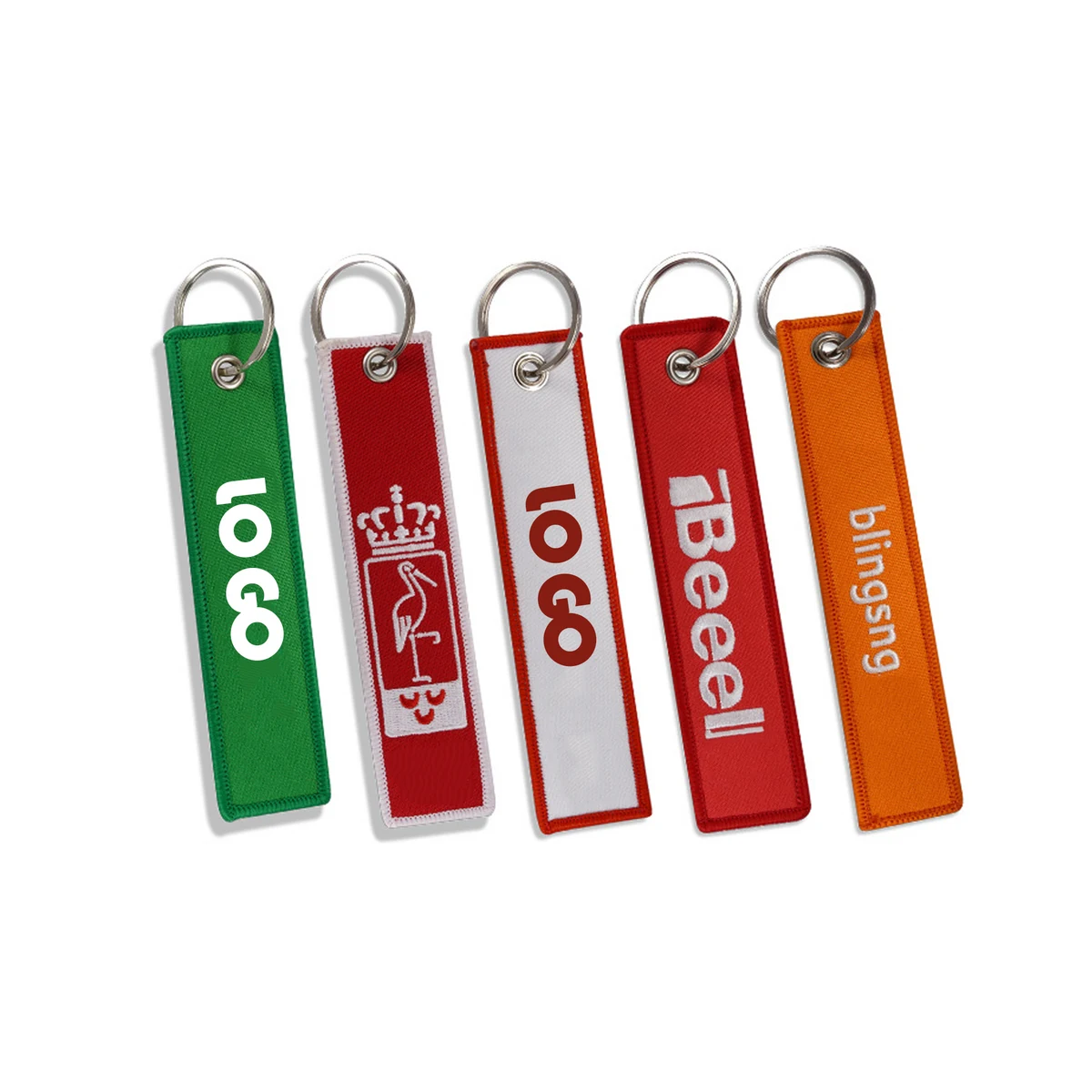 Small Woven Label Keychain 1