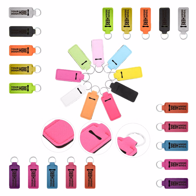 MOQ100 A Compact Lipstick Case With A Keychain Attached