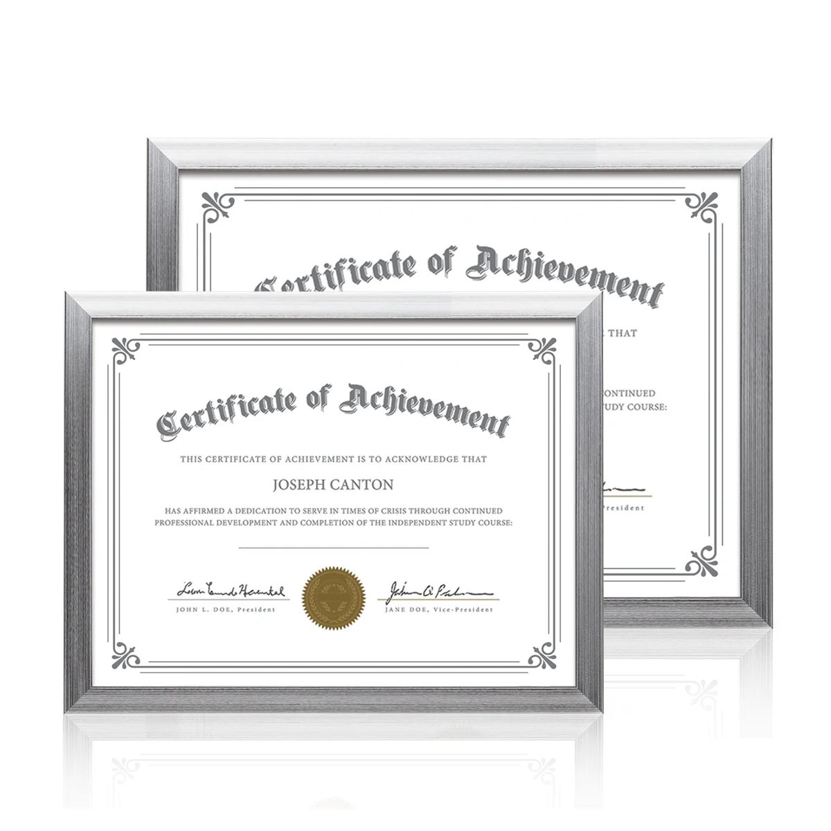Calais Certificate Frame - Silver 1