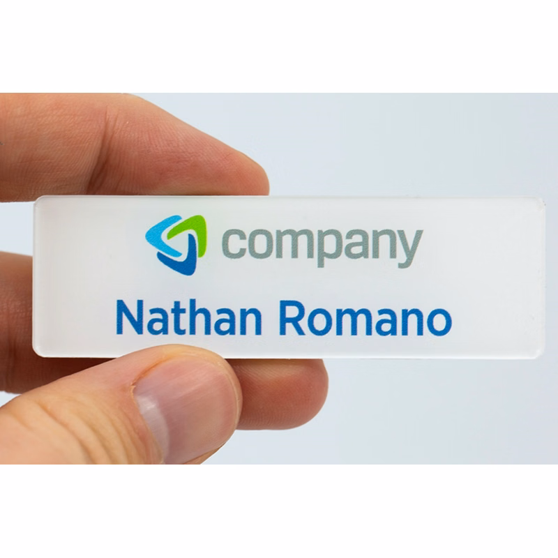 Acrylic Name Badge With Pin