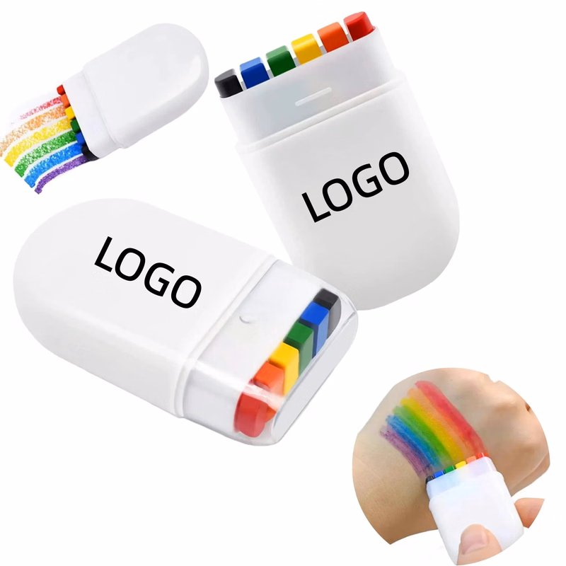 Rainbow Face Paint Crayons Sticks For Sports Events