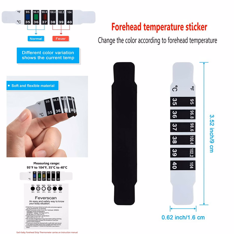 Forehead Strip Head Thermometer Sticker