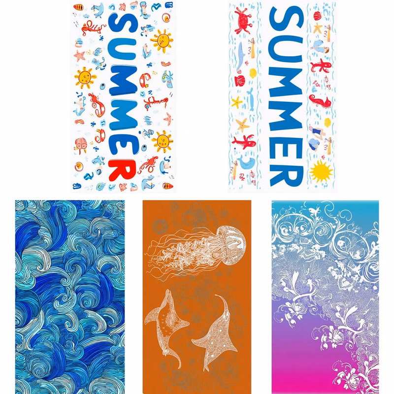 Soft Double Sided Fleece Microfiber Beach Towel