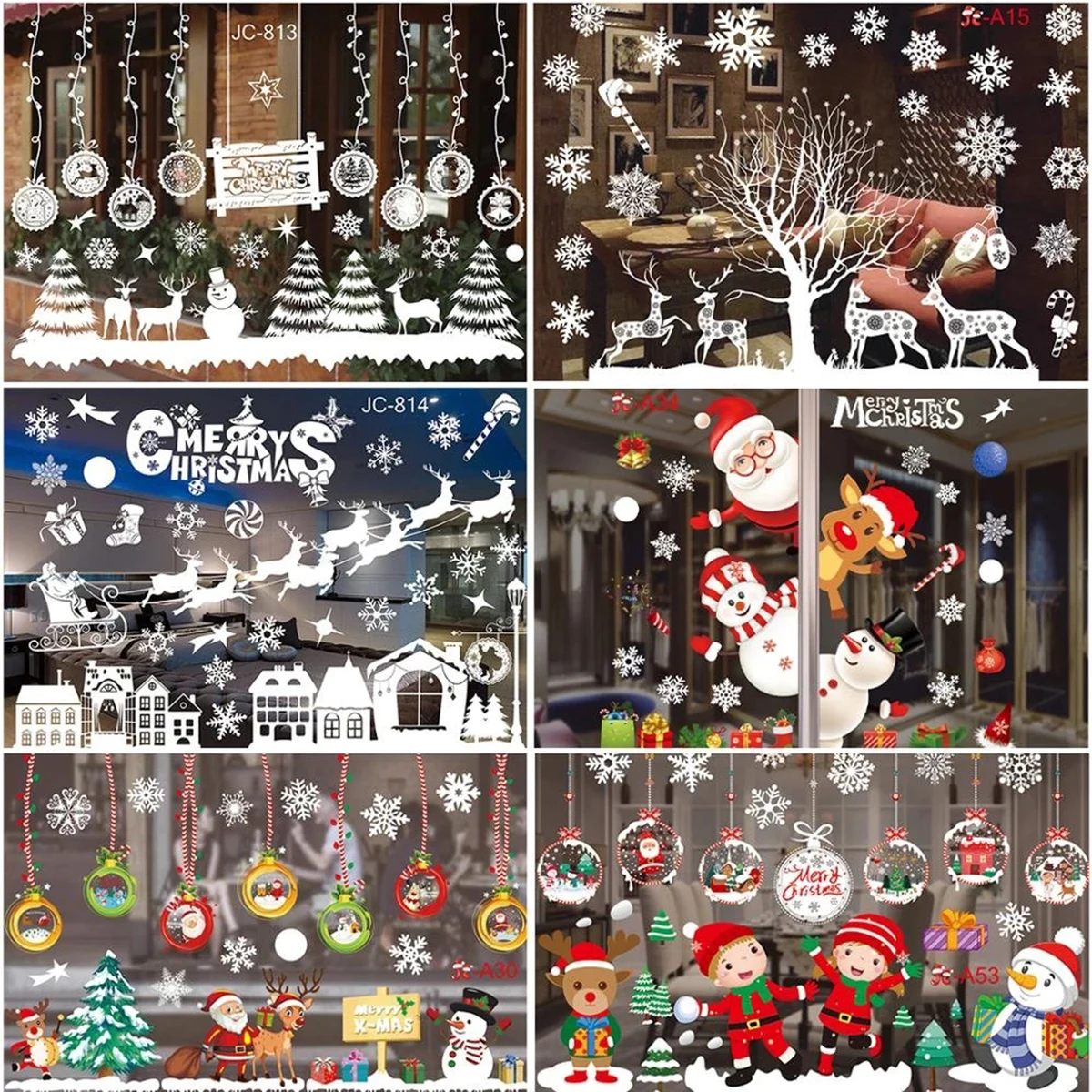 Removable Christmas Window Decals Decorations 1