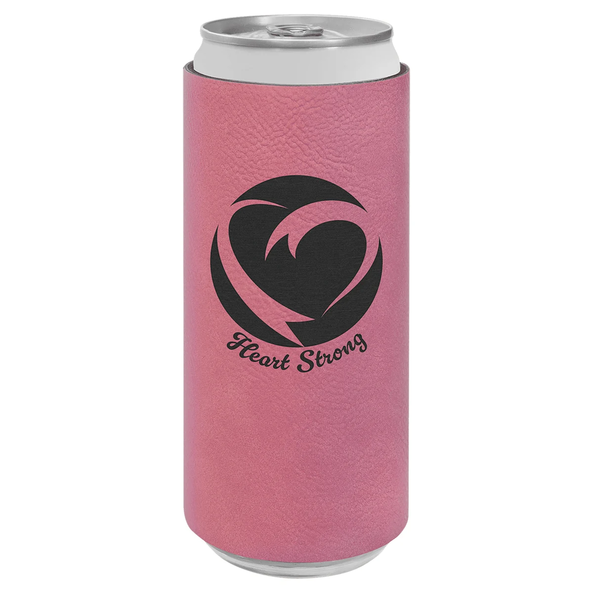Pink Leatherette Slim Beverage Holder 1