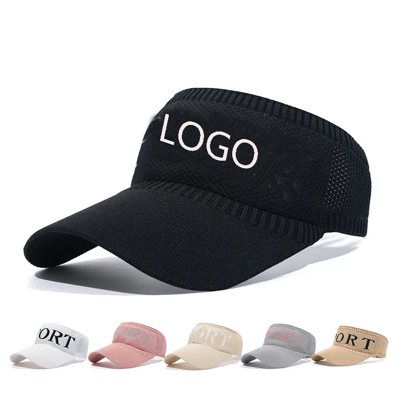 Polyester Unisex Knitted Elastic Sun Visor Cap 1